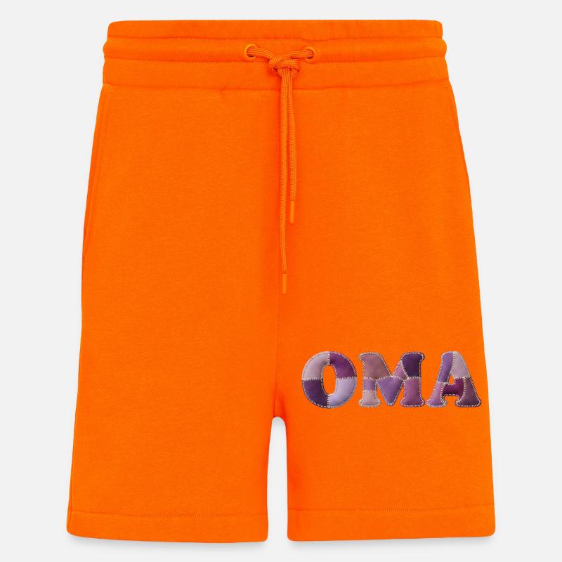 OMA Patchwork Stoff Design Geschenkidee - Shorts - made by SPREAD - SUNSET ORANGE