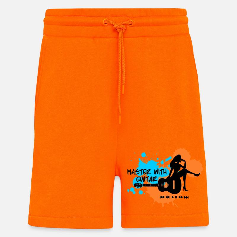 Master with guitar - Blau Orange - Shorts - made by SPREAD - SUNSET ORANGE