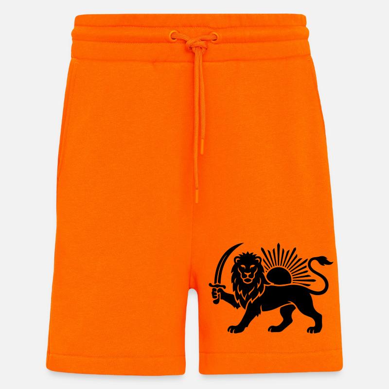 Persischer Löwe Persien Iran - Shorts - made by SPREAD - SUNSET ORANGE