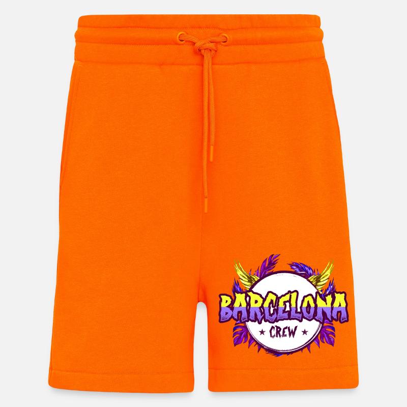 Barcelona Crew Bunt - Shorts - made by SPREAD - SUNSET ORANGE