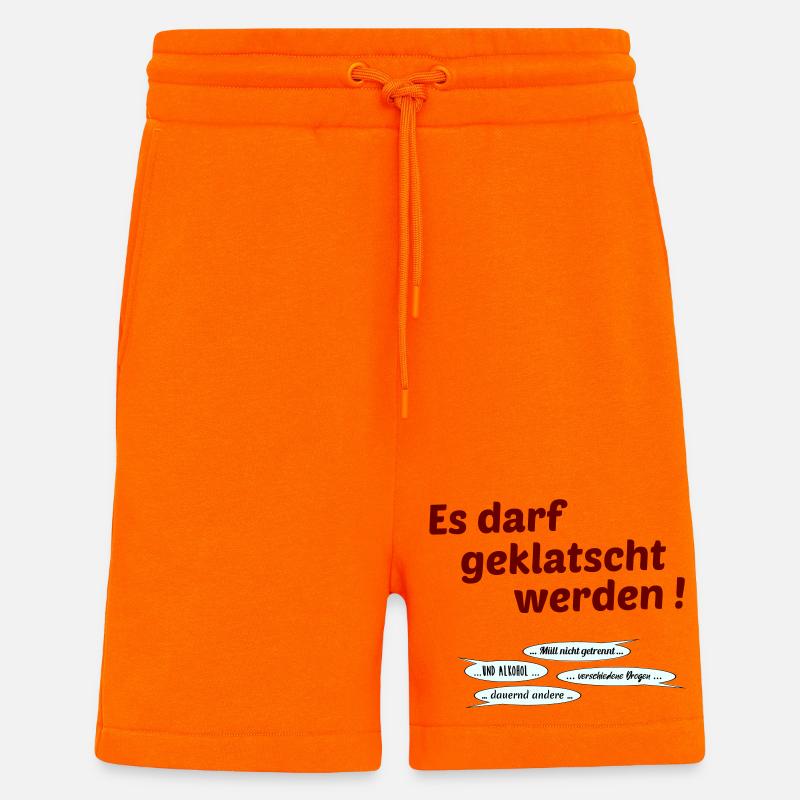 darf geklatscht werden - Shorts - made by SPREAD - SUNSET ORANGE