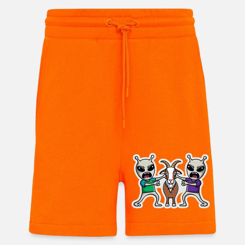 Alien Pickup: Goat - Shorts - made by SPREAD - SUNSET ORANGE
