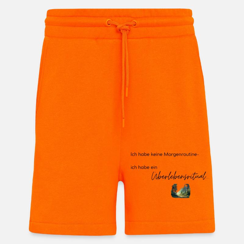 LIEBEVOLL Morgenroutine Wald - Shorts - made by SPREAD - SUNSET ORANGE