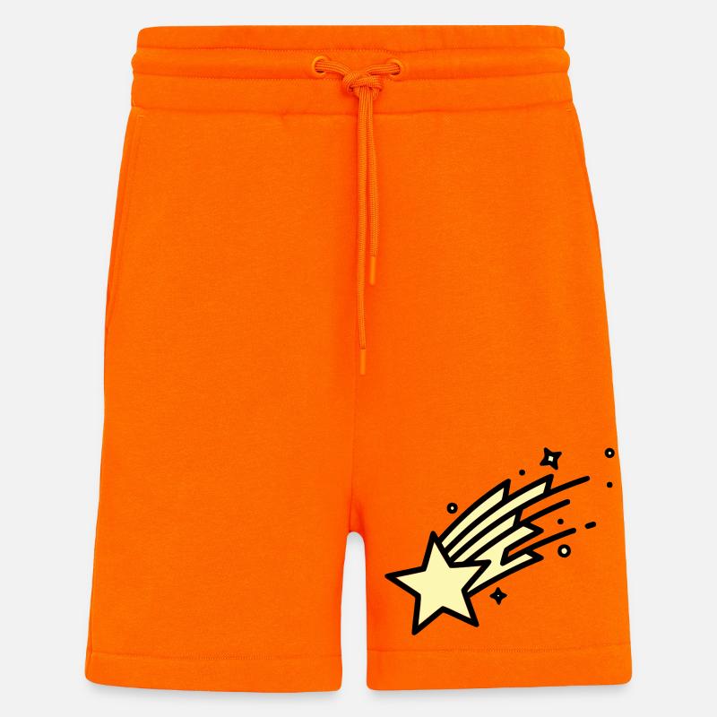 Shooting Star Comet Comic - Shorts - made by SPREAD - SUNSET ORANGE