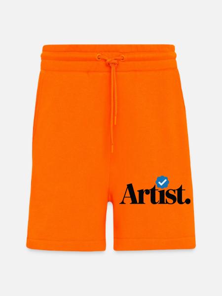 Verified Artist Funny - Shorts - made by SPREAD - SUNSET ORANGE
