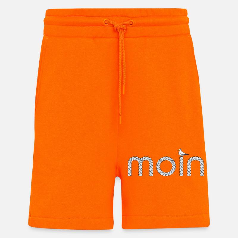 Moin Schriftzug mit kleiner Möwe - Shorts - made by SPREAD - SUNSET ORANGE