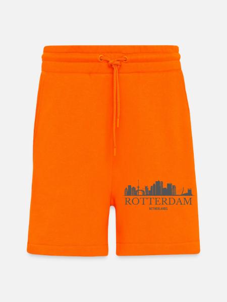 Rotterdam Netherlands, Rotterdam skyline - Shorts - made by SPREAD - SUNSET ORANGE