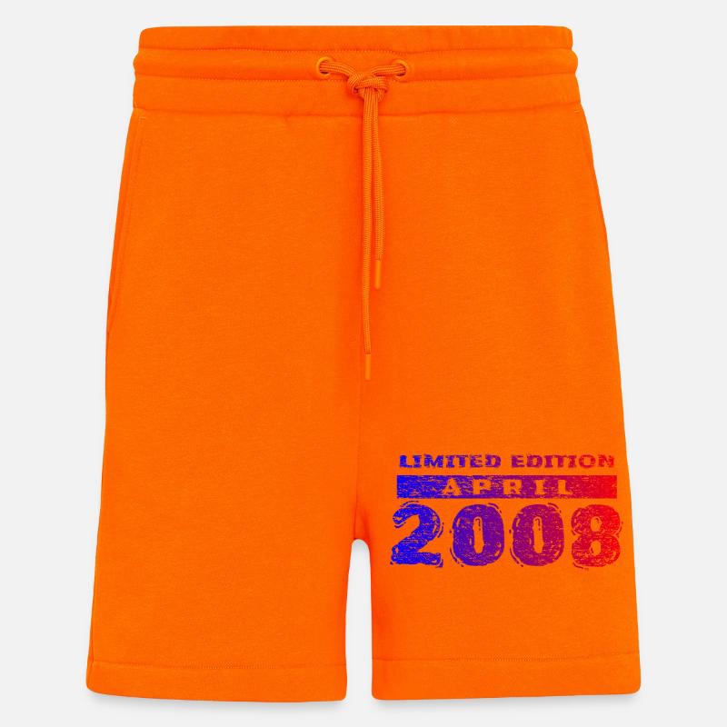 18e anniversaire Édition Limitée 04/2008 - Short bio décontracté fabriqué en UE - SUNSET ORANGE