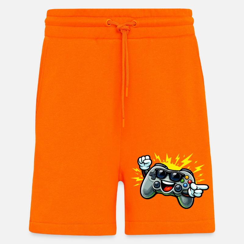 Retro Controller Fun - Shorts - made by SPREAD - SUNSET ORANGE