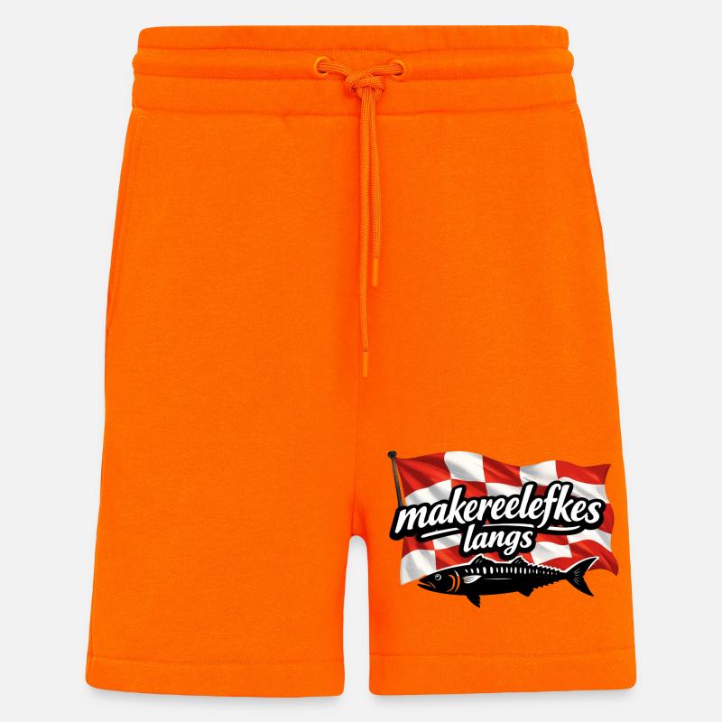 makereelefkes_langs - Short bio décontracté fabriqué en UE - SUNSET ORANGE