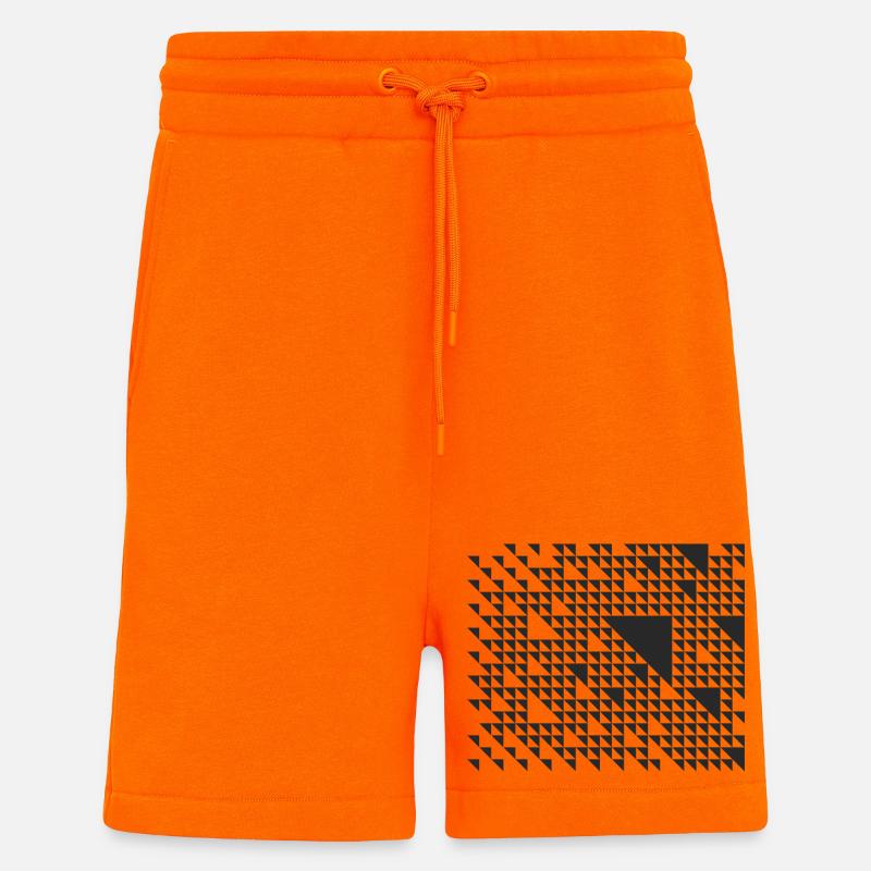 geometric triangles pattern design - Shorts - made by SPREAD - SUNSET ORANGE