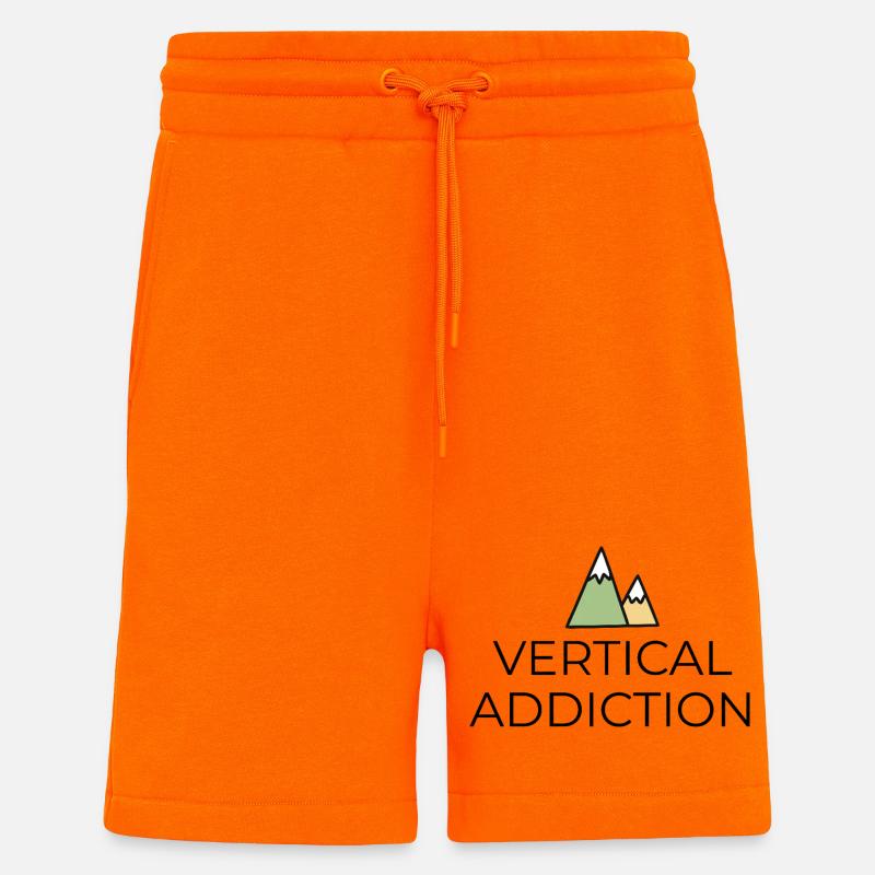 Vertical Addiction - Design mit Bergspitzen - Shorts - made by SPREAD - SUNSET ORANGE