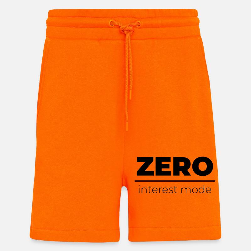 Mode Zéro Intérêt | Énoncé minimal - Short bio décontracté fabriqué en UE - SUNSET ORANGE