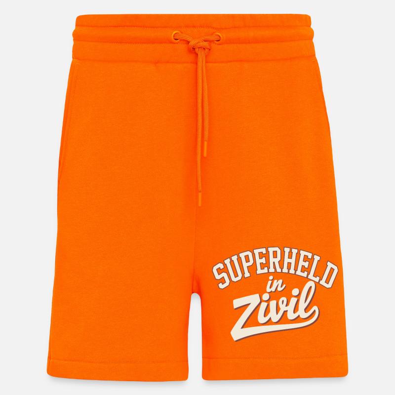 Superheld In Zivil Superhero Superhelden Kostüm - Shorts - made by SPREAD - SUNSET ORANGE