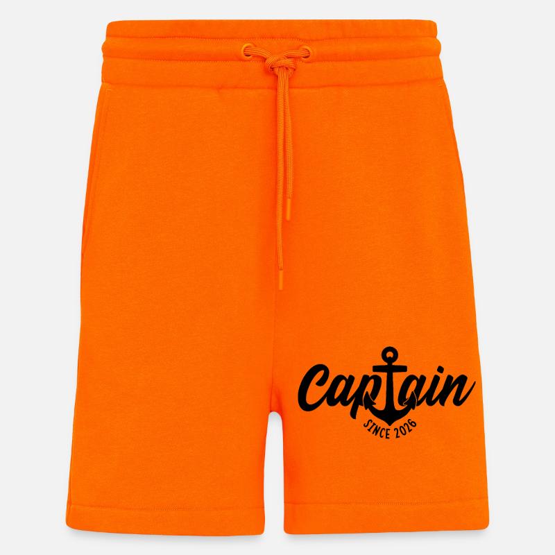 CAPTAIN SINCE 2026 - Shorts - made by SPREAD - SUNSET ORANGE