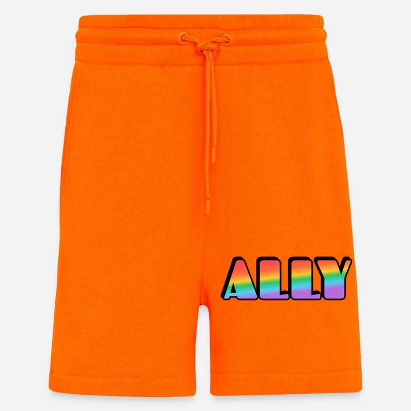 Ally Rainbow Letters - Shorts - made by SPREAD - SUNSET ORANGE
