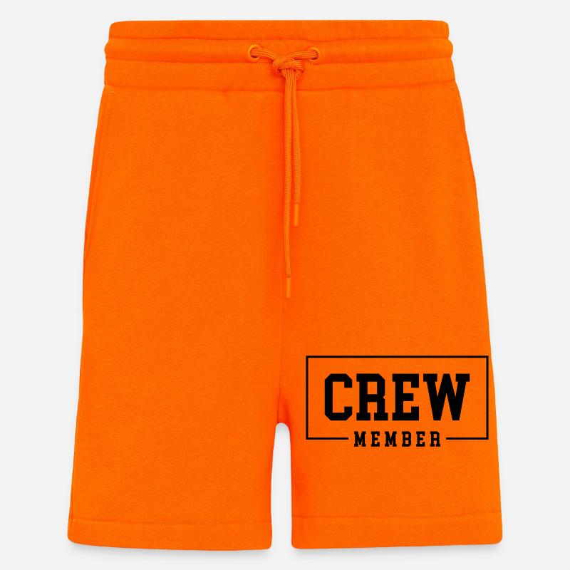 membre d’équipage - Short bio décontracté fabriqué en UE - SUNSET ORANGE