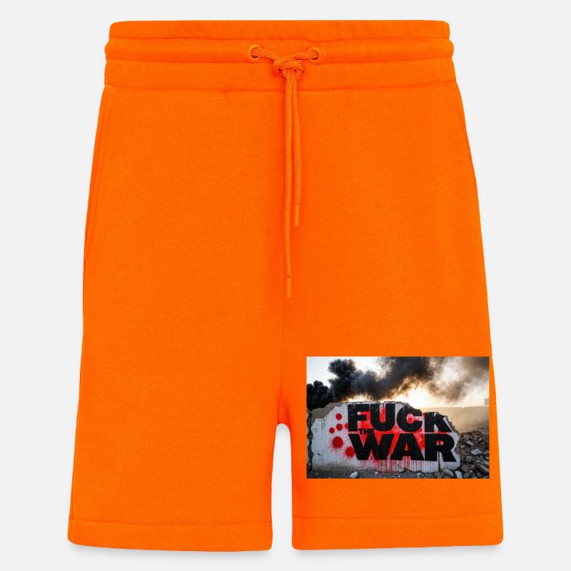 SCHEISS AUF DEN KRIEG - Shorts - made by SPREAD - SUNSET ORANGE
