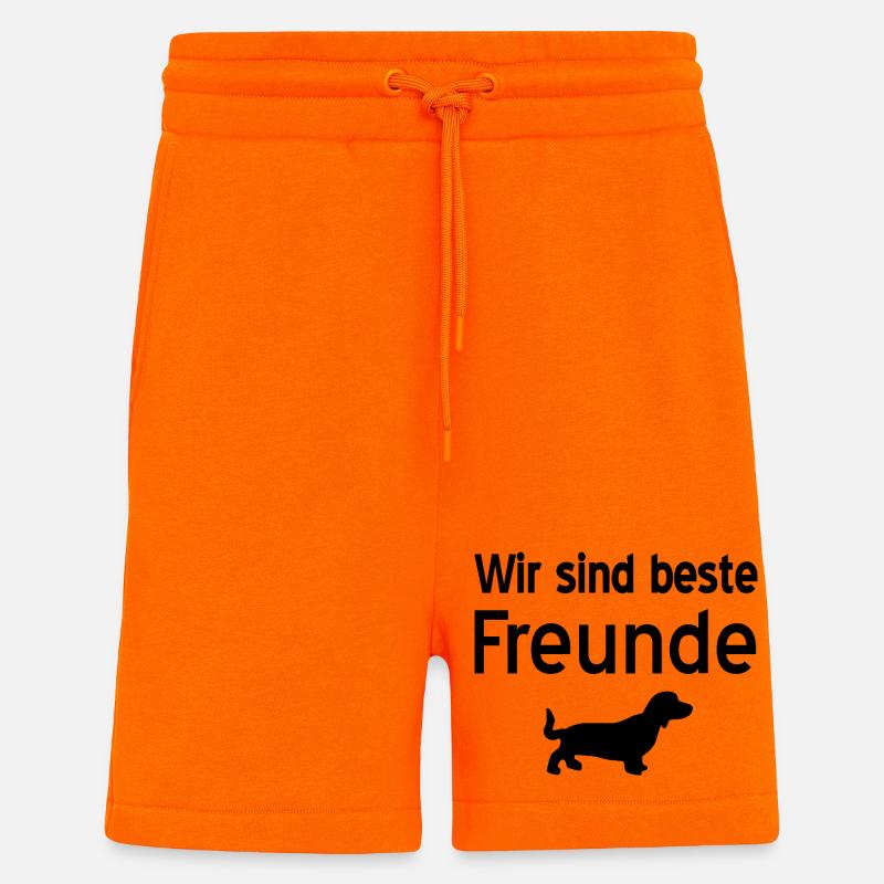 Teckel - Short bio décontracté fabriqué en UE - SUNSET ORANGE