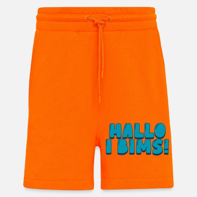 Hallo i bims! - Shorts - made by SPREAD - SUNSET ORANGE