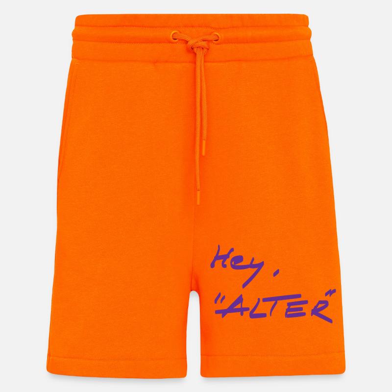 Salutations - différent - Short bio décontracté fabriqué en UE - SUNSET ORANGE