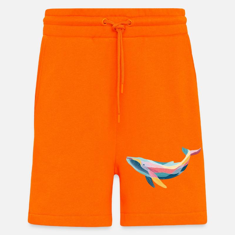 Wal, Meerestier - Shorts - made by SPREAD - SUNSET ORANGE