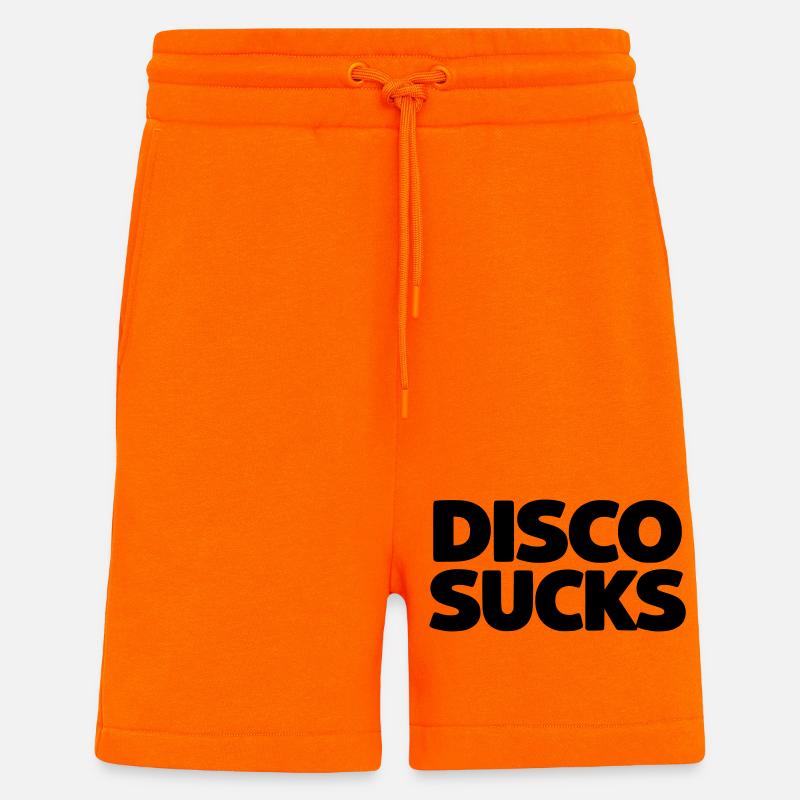 La disco, c’est nul - Short bio décontracté fabriqué en UE - SUNSET ORANGE
