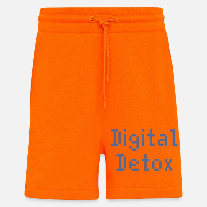 Pixel Grid Digital Toolkit - Shorts - made by SPREAD - SUNSET ORANGE