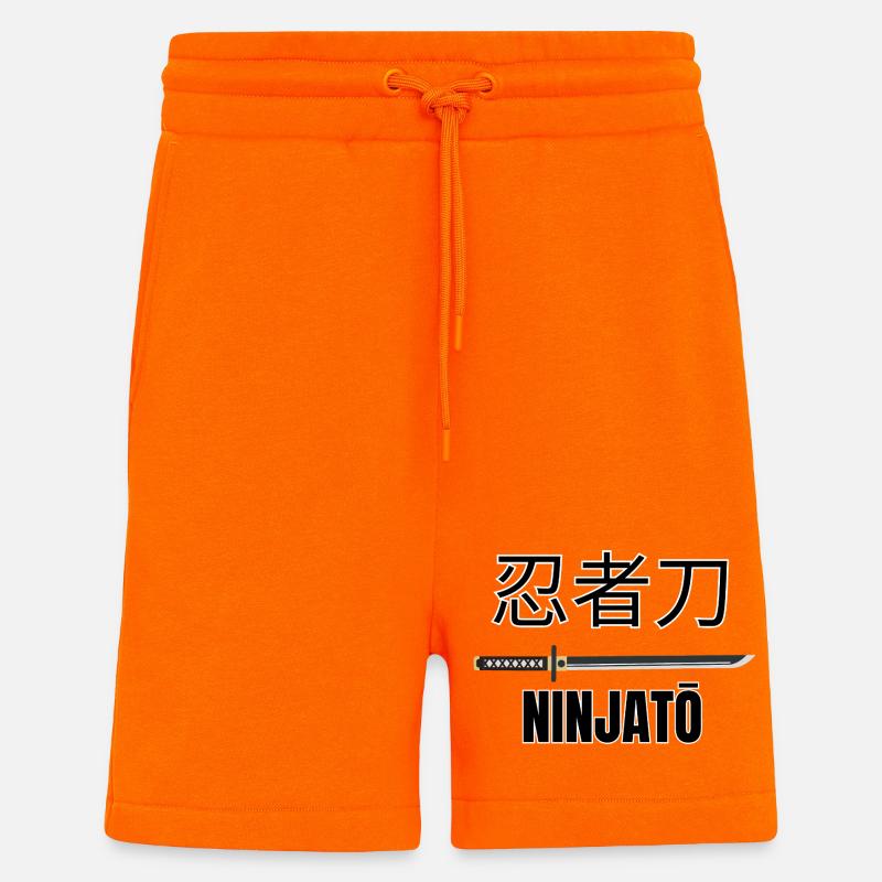 Ninjatō 忍者刀 – Épée ninja japonaise - Short bio décontracté fabriqué en UE - SUNSET ORANGE