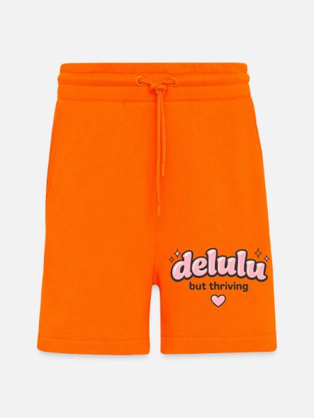 Delulu Thriving Logo - Shorts - made by SPREAD - SUNSET ORANGE