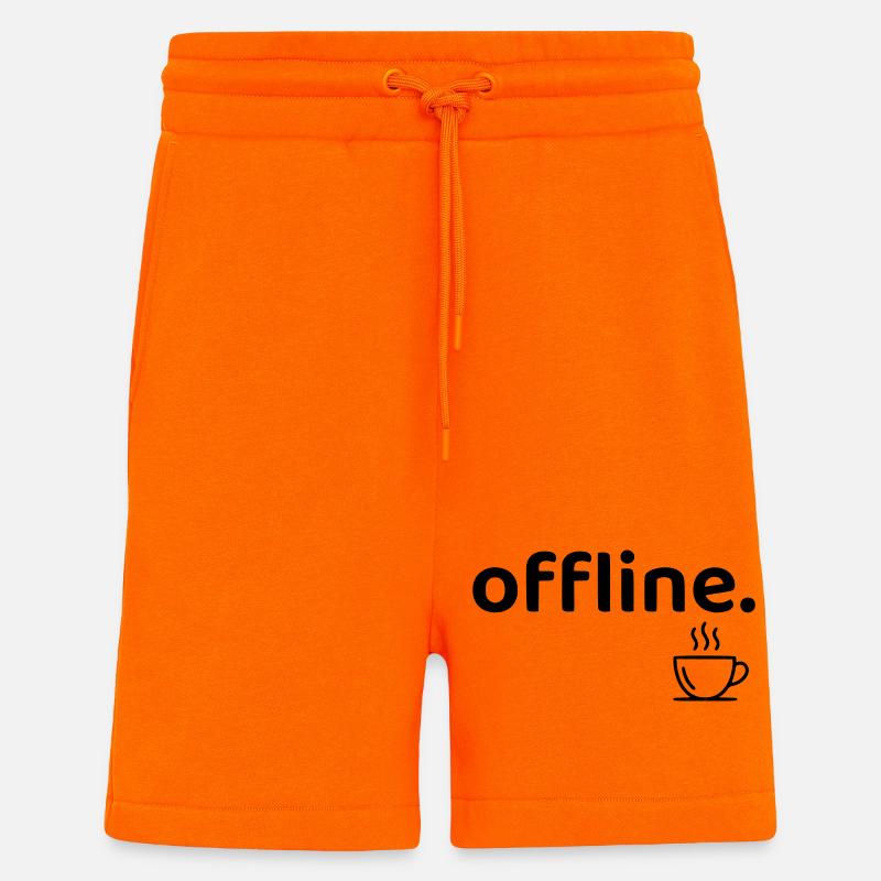 Offline Minimal Coffee Aesthetic Shirt - Shorts - made by SPREAD - SUNSET ORANGE