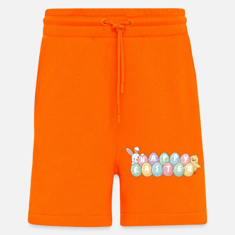Cute Easter Bunny Chick and Eggs - Shorts - made by SPREAD - SUNSET ORANGE