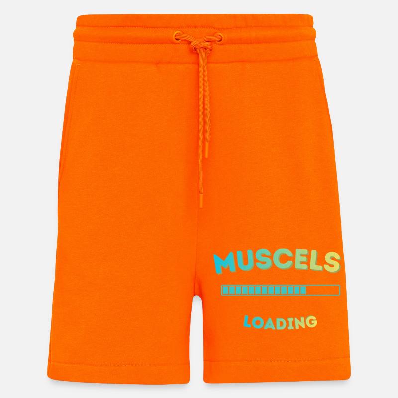 Muscle Loading Bar Graph - Shorts - made by SPREAD - SUNSET ORANGE
