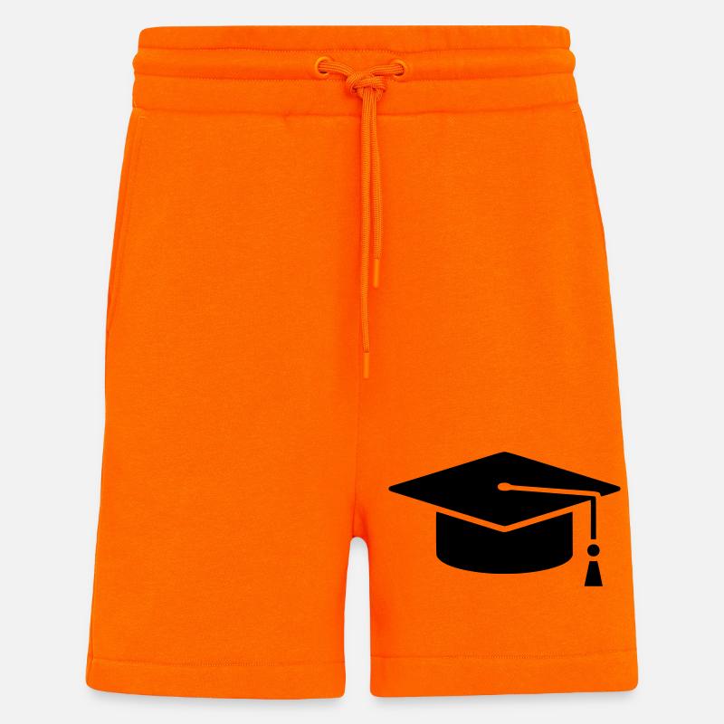 Graduation Cap Absolvent Logo - Shorts - made by SPREAD - SUNSET ORANGE