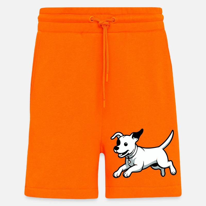 Verspielter Hund-Cartoon - Shorts - made by SPREAD - SUNSET ORANGE