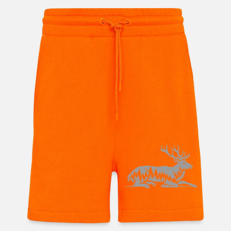 Cerf - Short bio décontracté fabriqué en UE - SUNSET ORANGE
