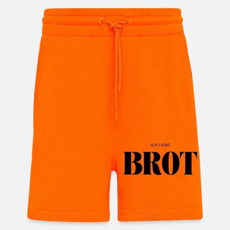 Ich liebe Brot - Shorts - made by SPREAD - SUNSET ORANGE