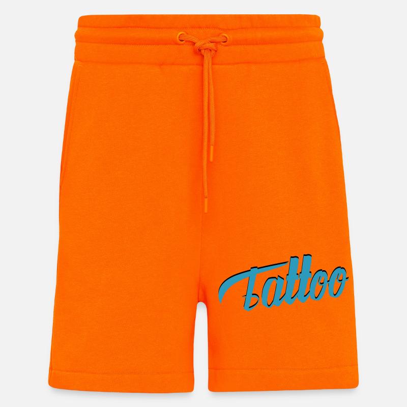 Tattoo Script in Teal - Shorts - made by SPREAD - SUNSET ORANGE