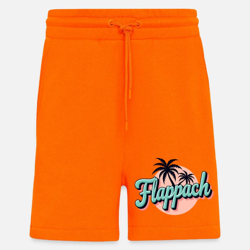 Flappach Palmen Retro Sommer - Shorts - made by SPREAD - SUNSET ORANGE