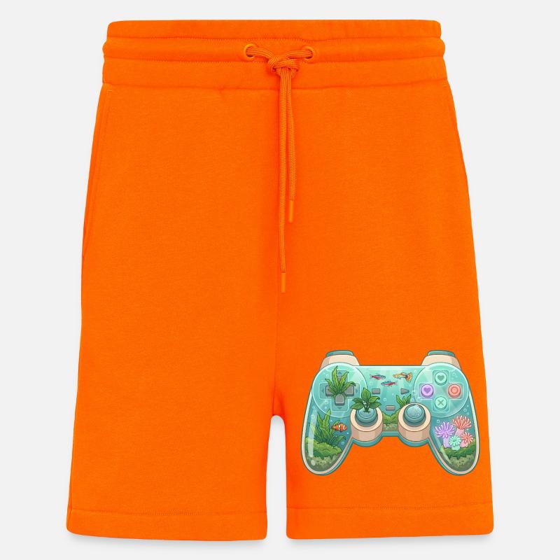 Ocean Controller – Süßer Gaming-Aufkleber - Shorts - made by SPREAD - SUNSET ORANGE