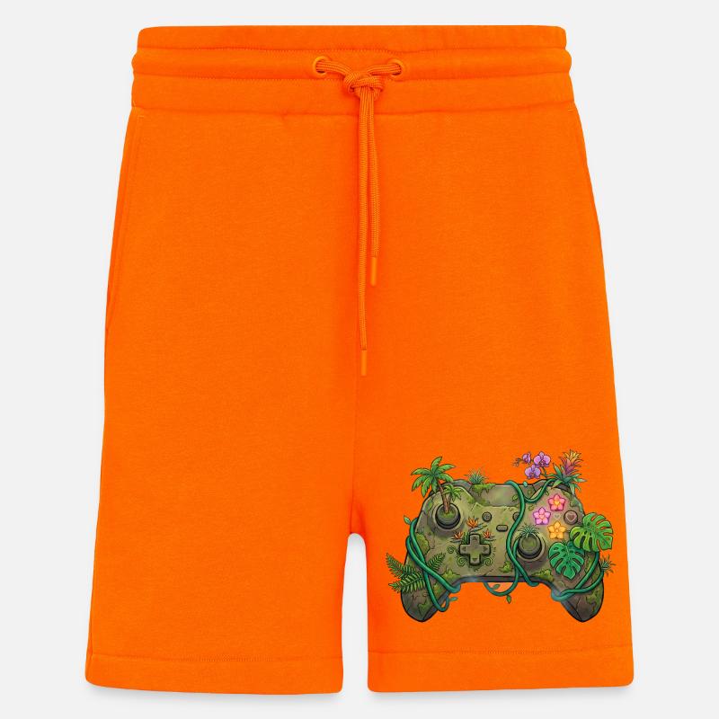 Jungle Controller – Gaming-Aufkleber - Shorts - made by SPREAD - SUNSET ORANGE