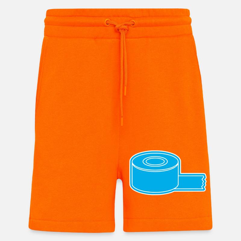 Adhesive Tape Roll Outline - Shorts - made by SPREAD - SUNSET ORANGE
