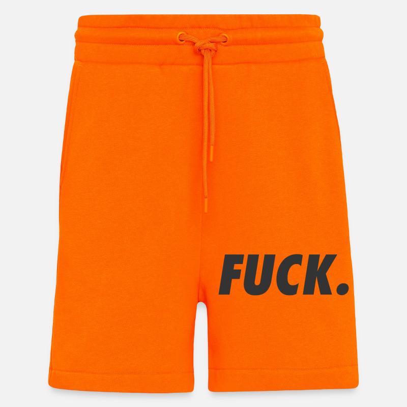 Baiser. Texto. - Short bio décontracté fabriqué en UE - SUNSET ORANGE