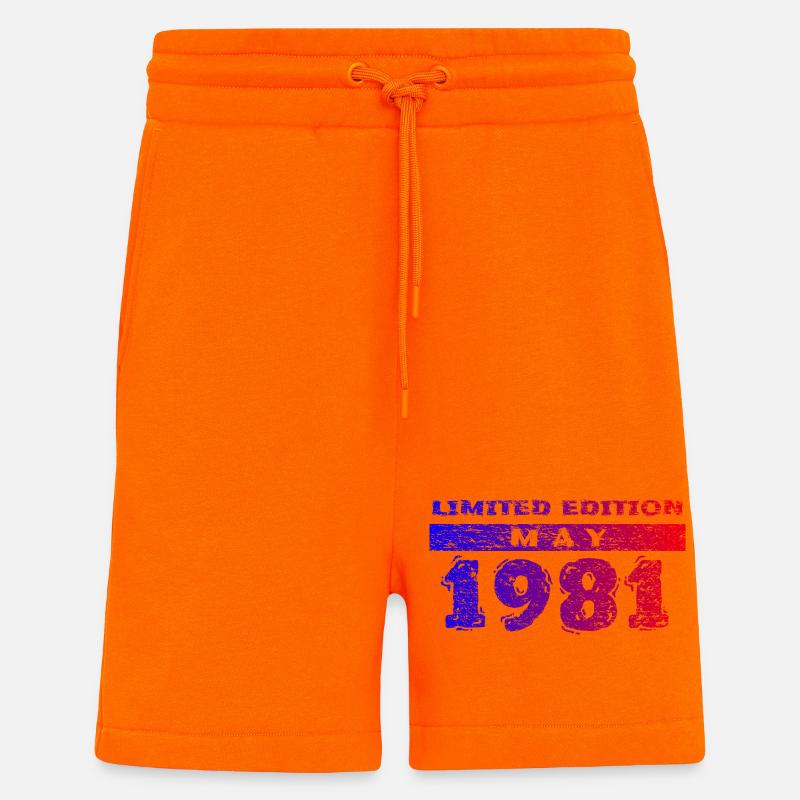 45e anniversaire Édition limitée 05/1981 - Short bio décontracté fabriqué en UE - SUNSET ORANGE