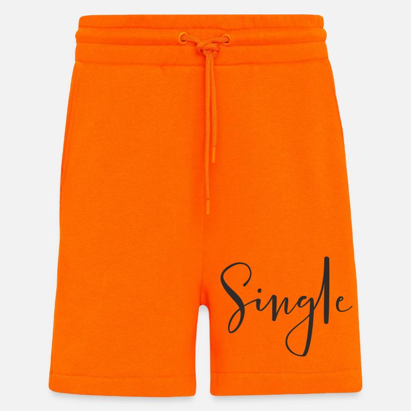 Single – Cooles Statement Textdesign - Shorts - made by SPREAD - SUNSET ORANGE