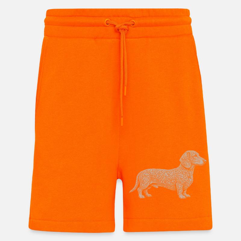Teckel - Short bio décontracté fabriqué en UE - SUNSET ORANGE