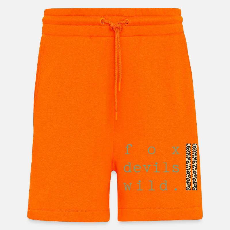 Fox Devil Wild Leopard - Shorts - made by SPREAD - SUNSET ORANGE