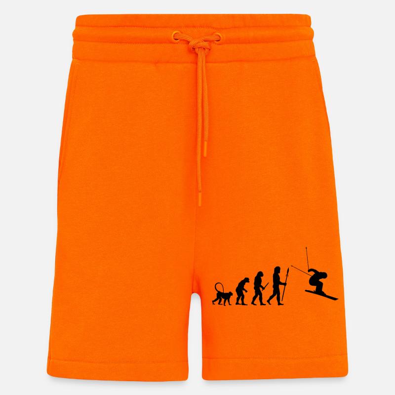 Évolution du skieur - Short bio décontracté fabriqué en UE - SUNSET ORANGE