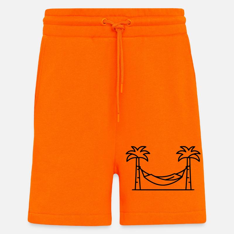 Hängematte Palmen Urlaub Outline - Shorts - made by SPREAD - SUNSET ORANGE