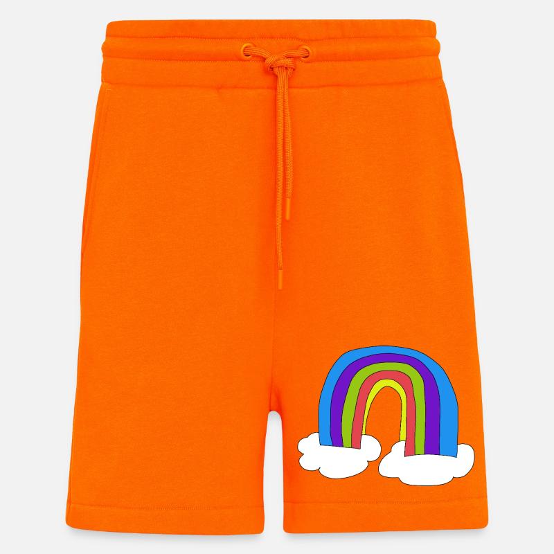 Regenbogen Kinder Kind  Wolken - Shorts - made by SPREAD - SUNSET ORANGE